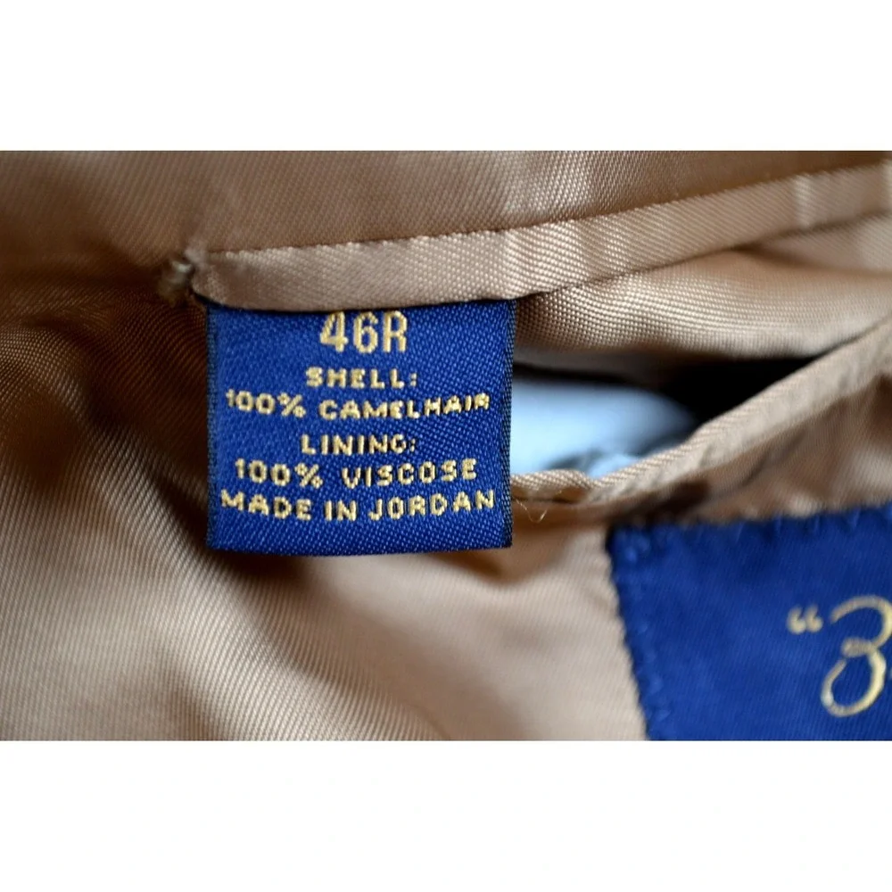 Brooks Brothers 346 Men's 100% Camel Hair Tan Jacket Blazer Sport Coat Size 46 R